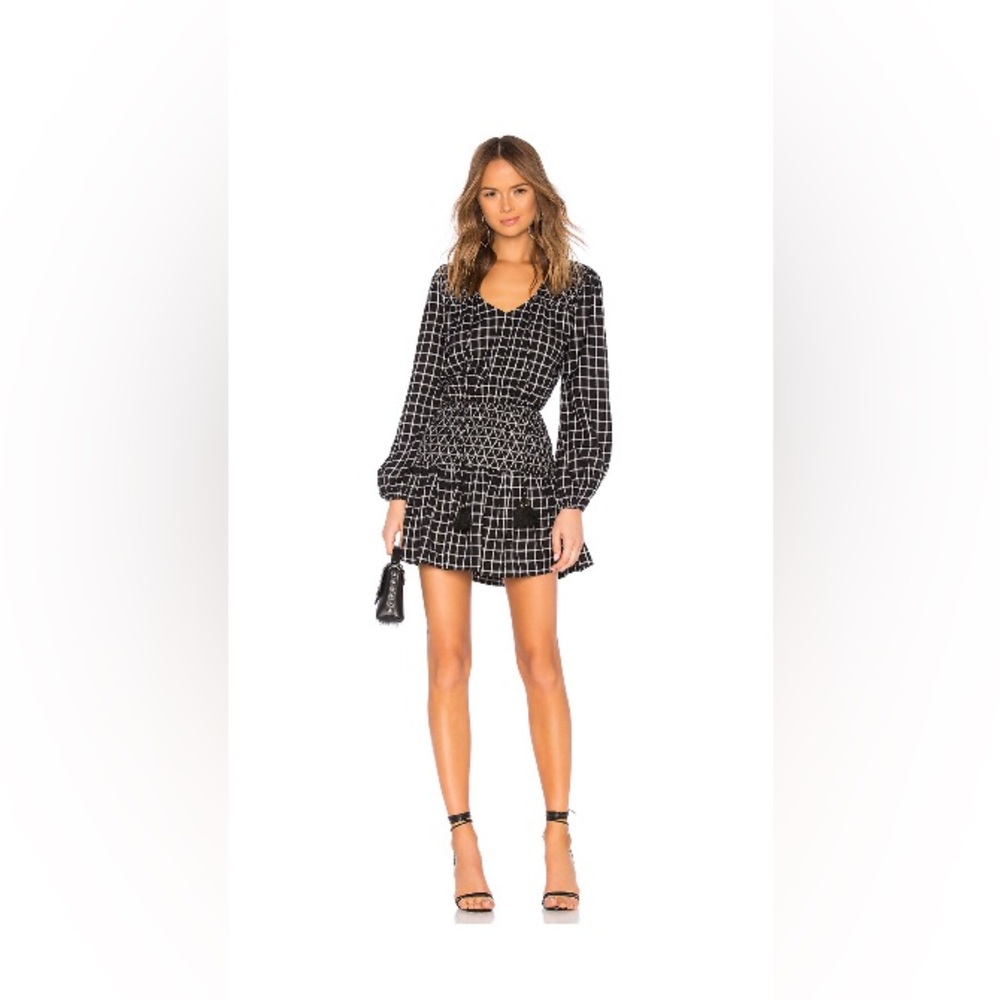 Tularosa Black and White Boho Dress
